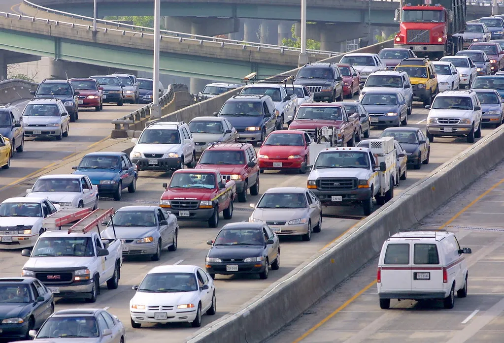 Los Angeles freeway rush hour congestion