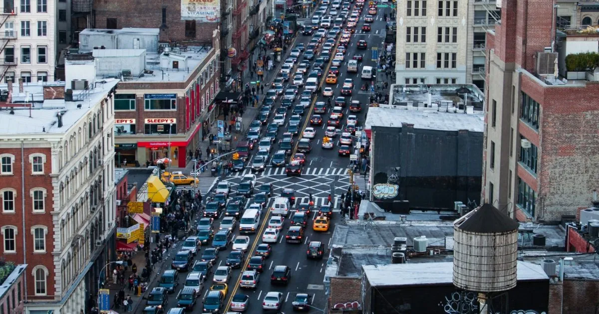 New York City Manhattan aerial traffic
